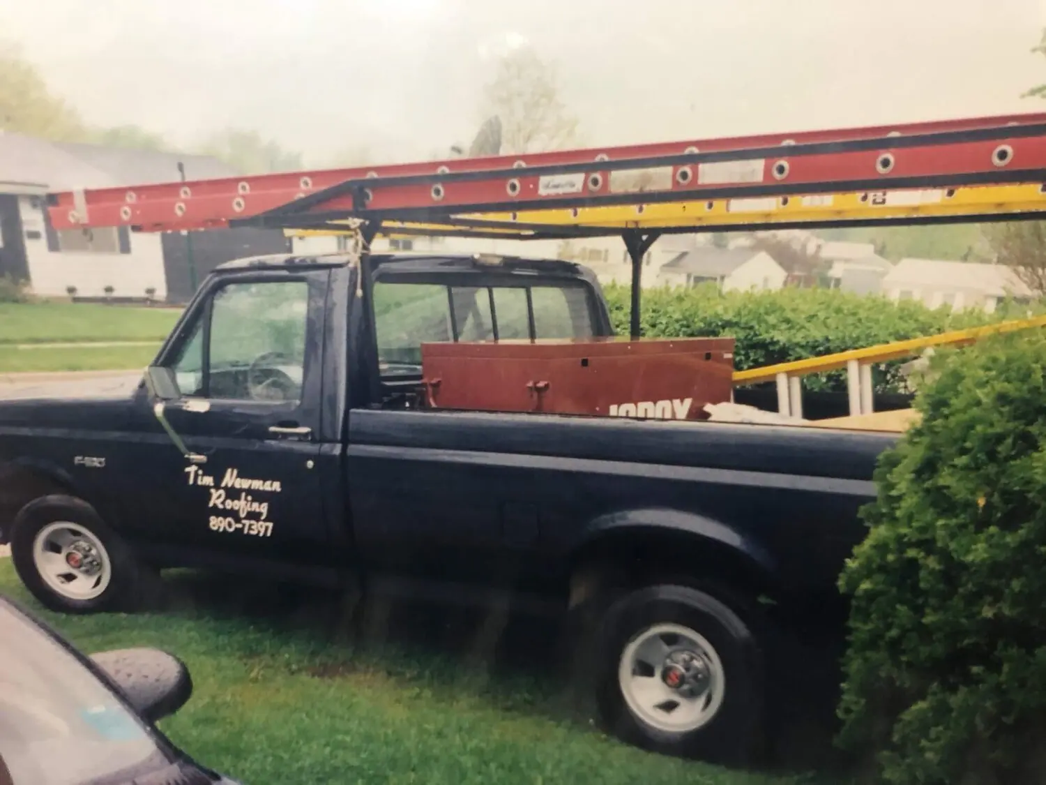 Tim Newman in the early days of Newman Roofing, 1992